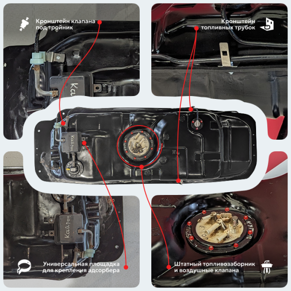 Купить Пластиковый топливный бак SsangYong Кyrоn (Бензин) 2005-2015 г.в. (bolt-on) Пластиковый топливный бак SsangYong Кyrоn (Бензин) 2005-2015 г.в. (bolt-on)